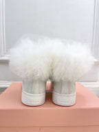 Miu Ankle Boots Smoke Gray Wool