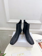 CD Icon Heeled Ankle Boot 40mm Black Calfskin