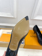 6AM HIGH PUMP 5 CM IN BLACK CALFSKIN