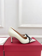 VT 25 Bepointy Pump 8cm White Lambskin 325521