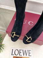 GG ankle boots black suede 536054