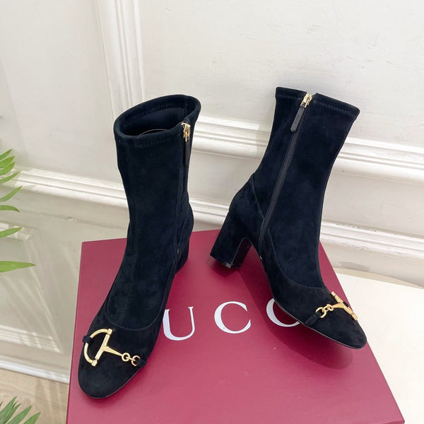 GG ankle boots black suede 536054