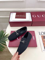 GG 26s Loafer With Horsebit Black Canvas 640285