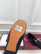GG 26s Loafer With Horsebit Black Canvas 640285