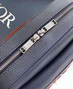 Dior Rider 2.0 Zippered Messenger Bag Navy Blue Cowhide 336236