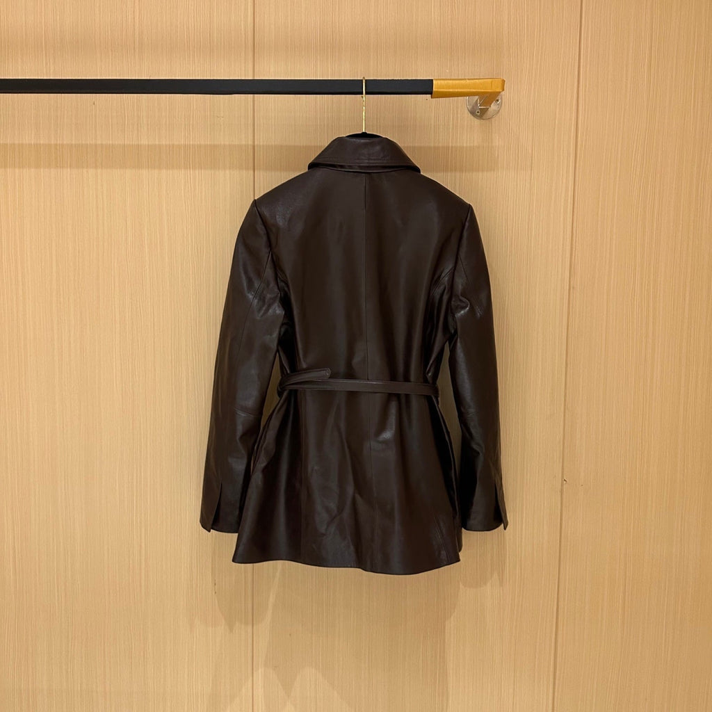 Gucci Jacket Brown Chocolate Leather 276991