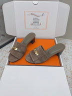 HM 26ss Oasis Sandals 50 Brown Suede Cowhide 625149