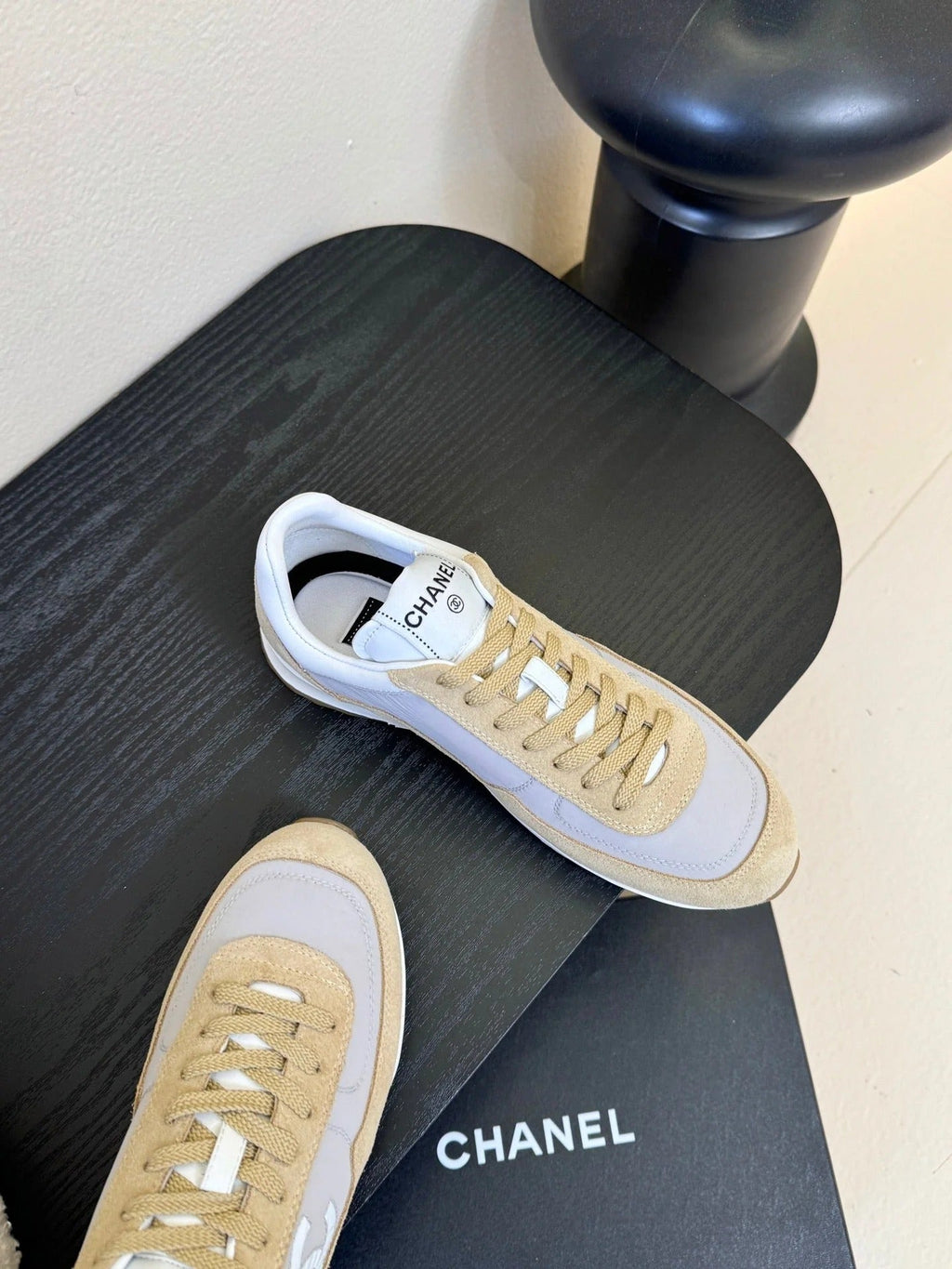 CC 26s Platform Sneakers Ivory Light Beige Sheepskin 627227