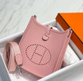 Hermes Mini Evelyne 23cm Pink Togo Leather