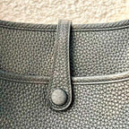 Hermes Mini Evelyne 23cm Black Togo Leather