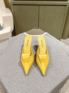 PRA 2026S High Heel Mule 80 Yellow Sheepskin 657668