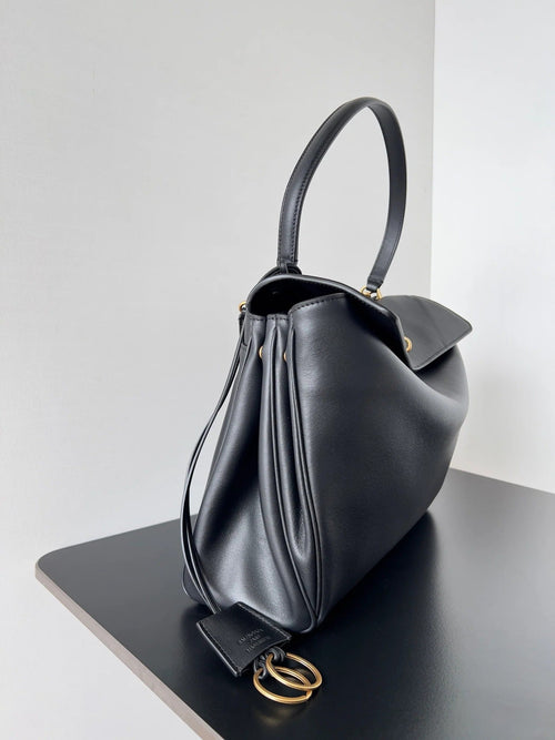 Balenciaga Large Rodeo Bag 40 Black Calfskin Gold Hardware