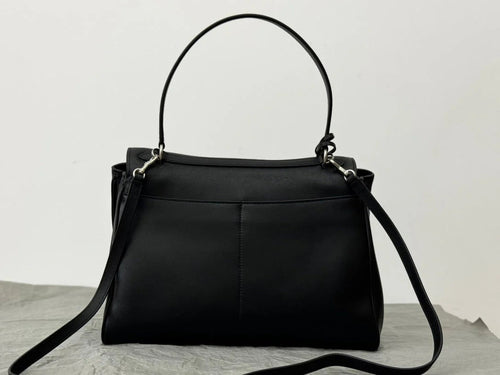 Balenciaga Medium Rodeo Bag 35 Black Calfskin Sliver Hardware