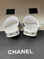 CC 26s Flat Sandals White Gray Sheepskin Rhinestones 649515