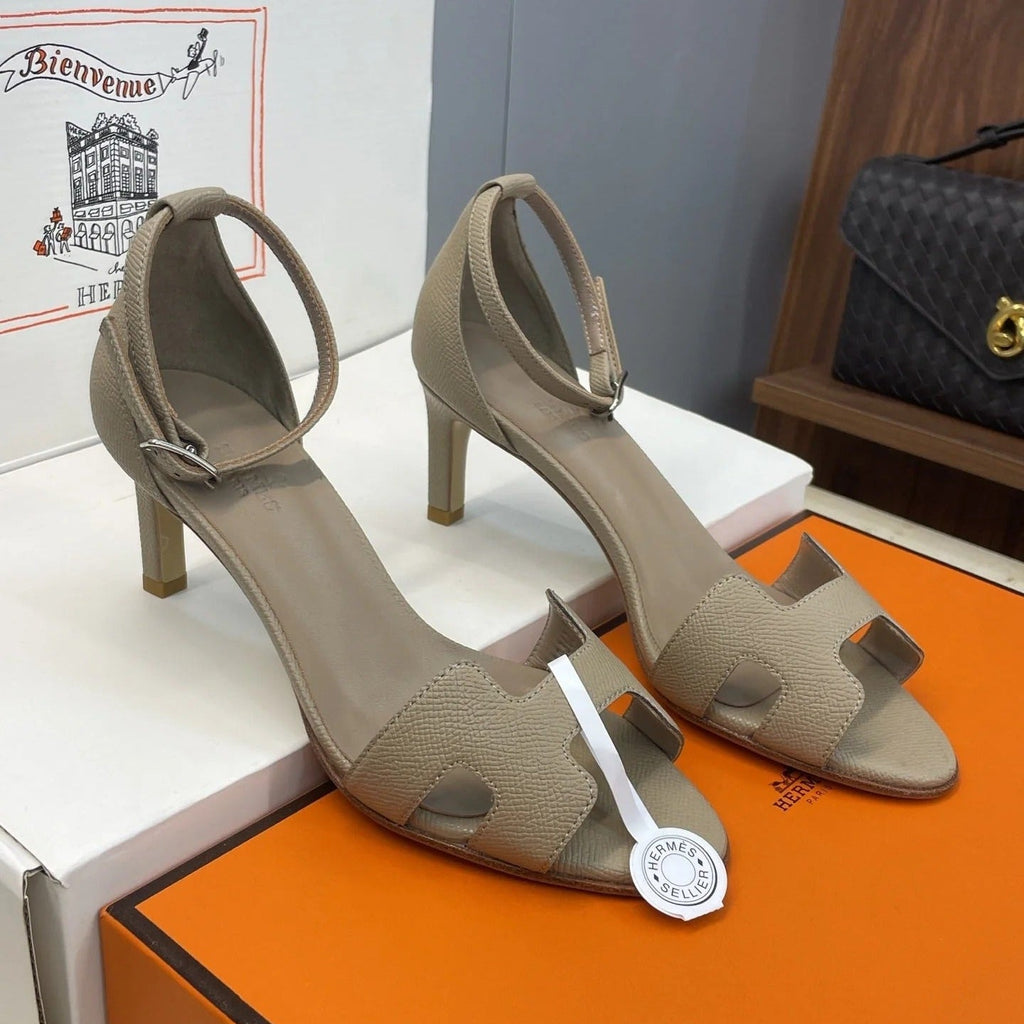 HM 26ss High Heel Sandals 70 Taupe Cowhide 607122