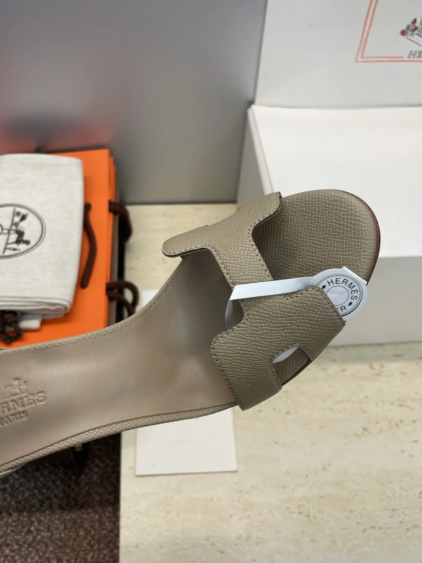HM 26ss High Heel Sandals 105 Taupe Cowhide 607127