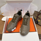 HM 26ss Sneakers Olive Green Leather 638569