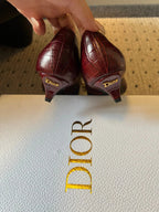 CD 26s Low Heel Pump 30 Dark Red Cowhide 651158