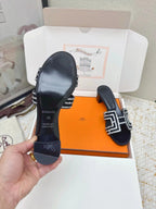 HM 26ss Oran Sandals 50 Black Cowhide 625230