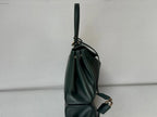 Balenciaga Medium Bag 35 Dark Green Calfskin Gold Hardware