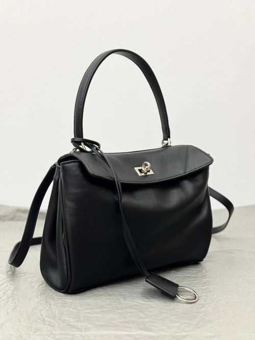 Balenciaga Small Rodeo Bag 29 Black Calfskin Sliver Hardware