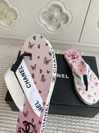 CC 26s Thong Sandals Pink Pastel Rubber Leather 647682