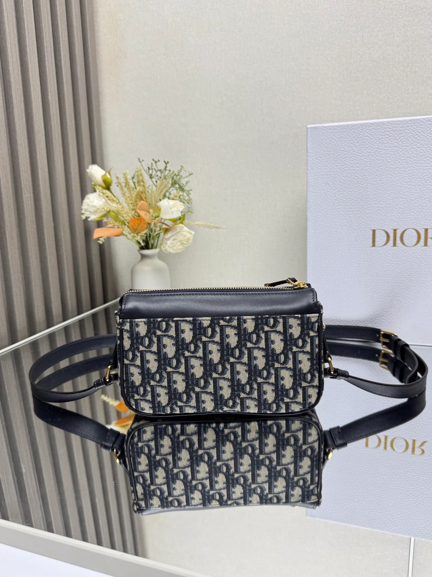 Dior 2026 Bobbi Bag 20cm Black Fabric Leather