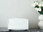 CHANEL 25S HOBO BAG 30 CM IN WHITE LAMBSKIN WITH GOLD HARDWARE