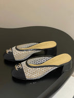BUBBLE 30 MM IN BLACK FABRIC AND WHITE MESH
