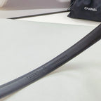 CC BELT 20 MM IN GOLD MIX BLACK CALFSKIN GOLD HARDWARE