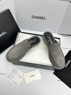 CC 26s Double C Mule Gray Suede 645304