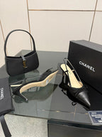 CC 26s Slingback 65 Black Suede Cowhide 651326