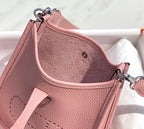 Hermes Mini Evelyne 23cm Pink Togo Leather