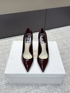 CD 26s High Heels Pump 105 Dark Burgundy Patent Leather 661477