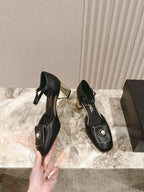 CC 26s Mary Jane Sandals 65 Black Sheepskin 658474