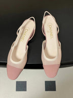 CC 26s Slingback Light Pink Mesh Fabric Sheepskin 649447