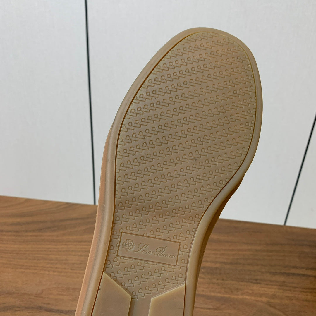 LP 26SS Velcro-strap Men Sneaker Camel Suede Leather 606507