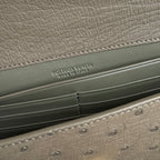 Bottega Veneta 2026 Andiamo Clutch 31cm Etoupe Ostrich Leather 136969