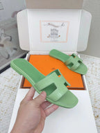 HM 26ss Oran Sandals Green Cowhide 625048