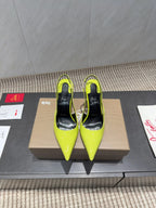 CL 26SS Slingback 100 Neon Yellow Patent Leather 613988
