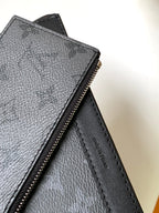 LV Alpha Wearable Wallet Black Grey Monogram Eclipse Canvas And Leather trim