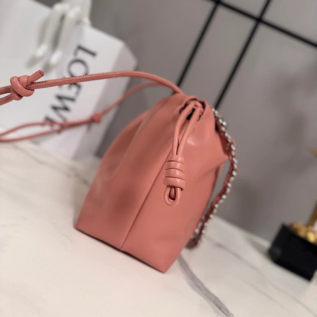 Loewe 2026 Medium Flamenco Purse 30cm Pink Nappa Lambskin