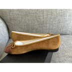 CC Cambon Ballet Flats Camel Velvet