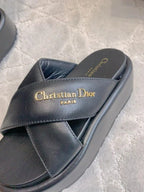 CD 26s Platform Sandals 65 Black Lambskin 644289
