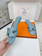 HM 26ss Oran Sandals Blue Cowhide 625042