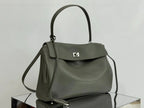 Balenciaga Medium Rodeo Bag 35 Olive Green Caflskin Sliver Hardware