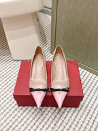 VT 26s Pump 45 Beige Pink Genuine Leather 612250