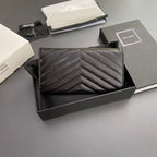 Saint Laurent Cassandre Matelasse Large Flap Wallet 19cm Black Leather