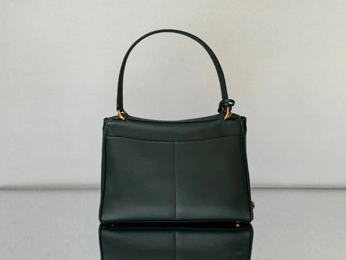 Balenciaga Mini Bag 22 Dark Green Calfskin Gold Hardware