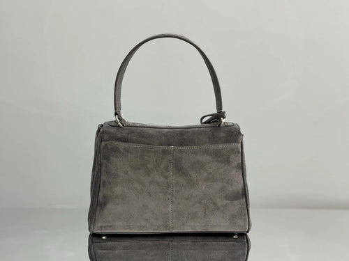 Balenciaga Small Bag 29 Gray Suede Sliver Hardware